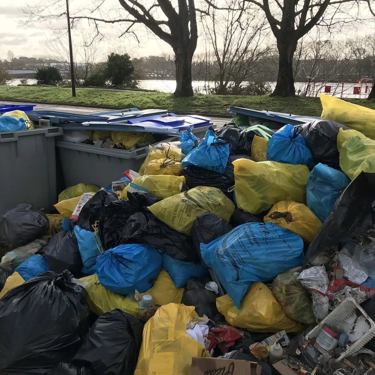 la propreté à Nantes pendant la grève des éboueurs